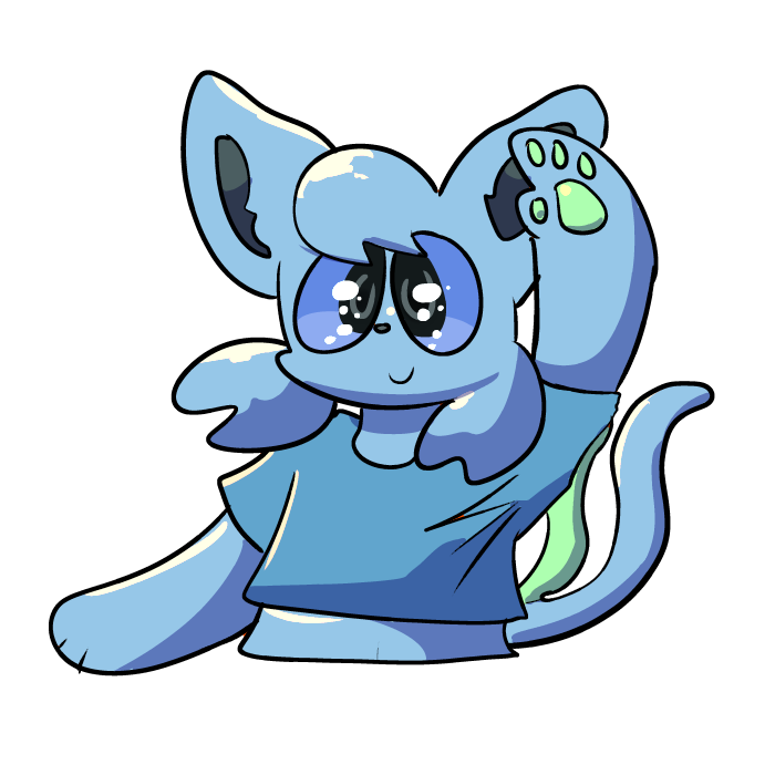 Site mascot, Rain, is waving at you.